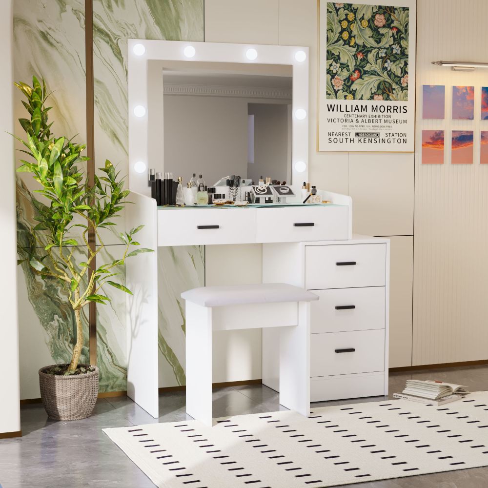 Ariana Vanity Desk, White