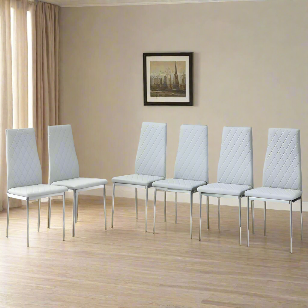 Gordon Dining Chair, Set of 6 (Light Gray)