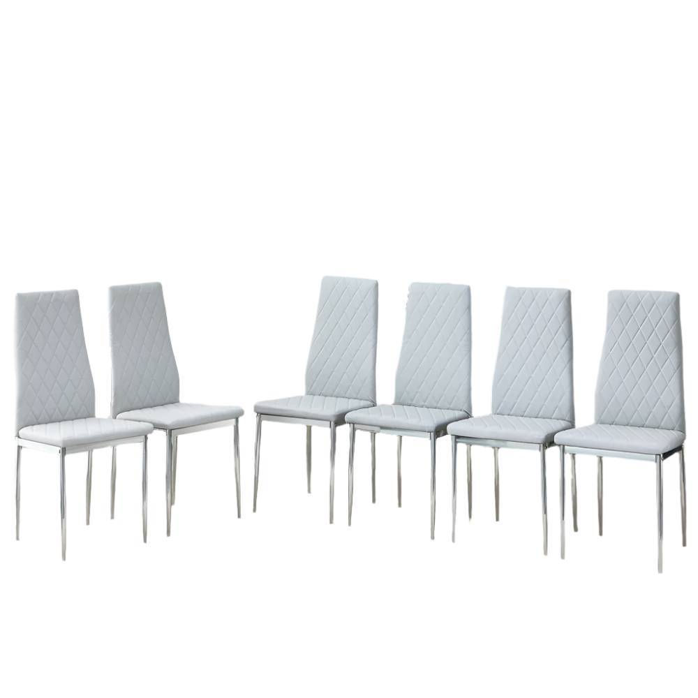 Gordon Dining Chair, Set of 6 (Light Gray)