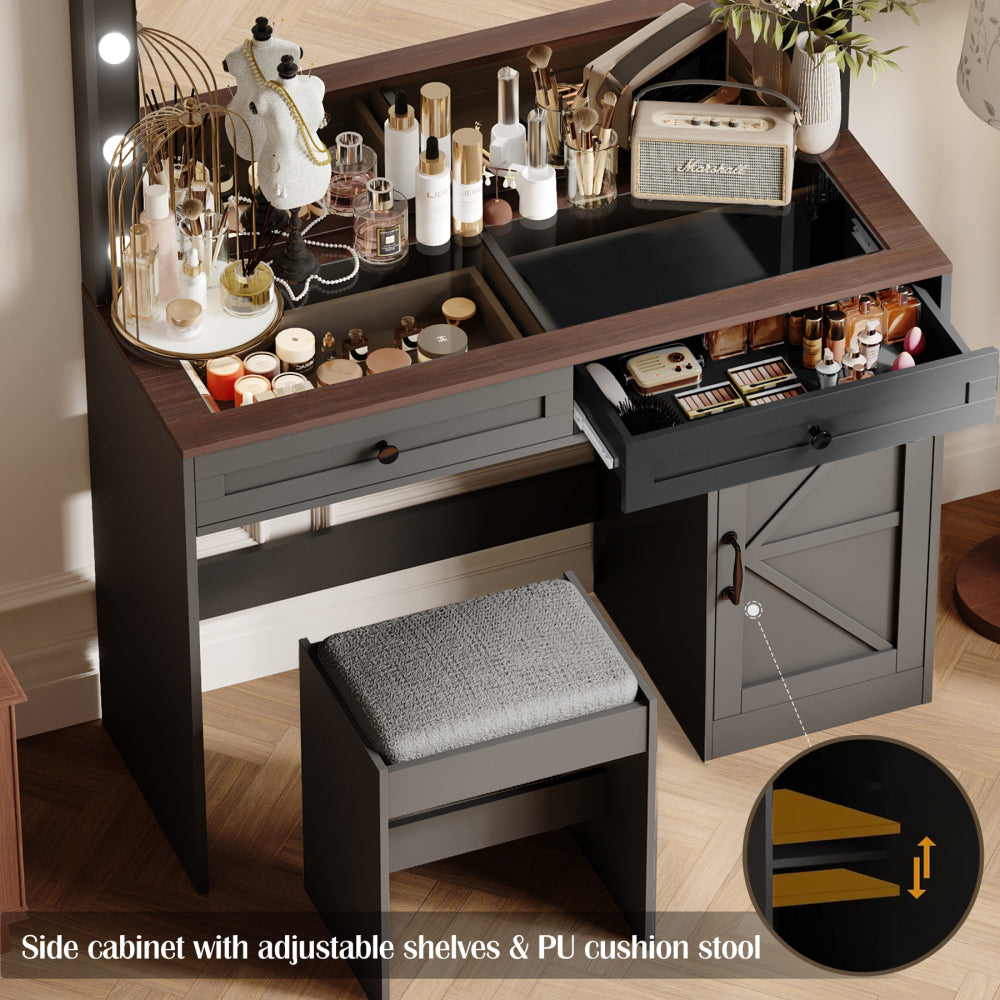 Shiloh Vanity Desk, Black