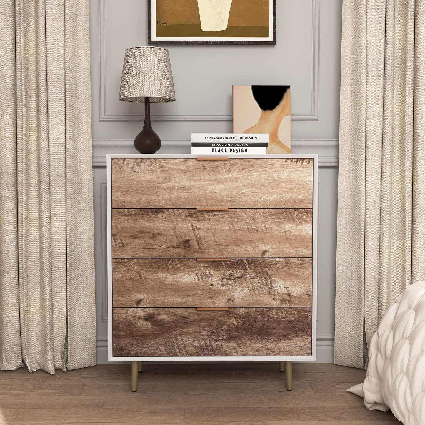 Everleigh Wooden Dresser, 4 Drawer