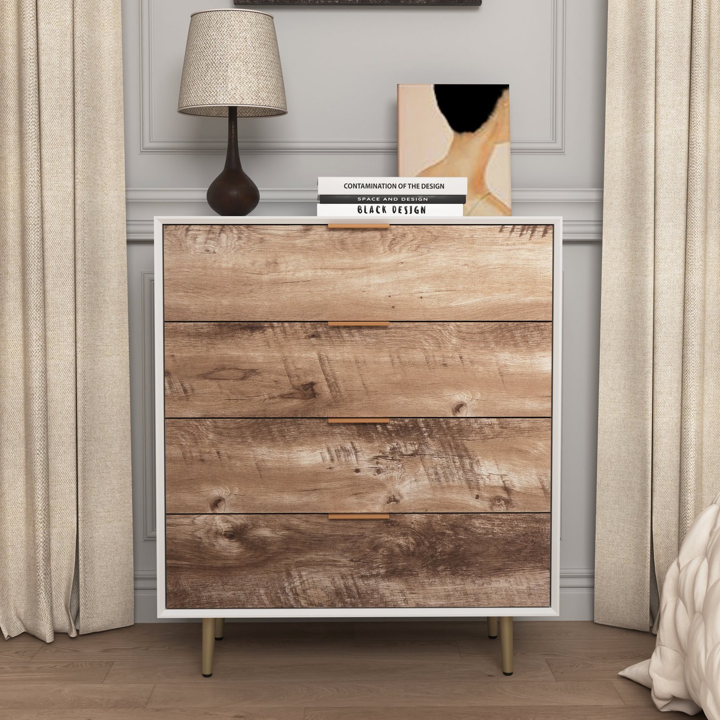 Everleigh Wooden Dresser, 4 Drawer