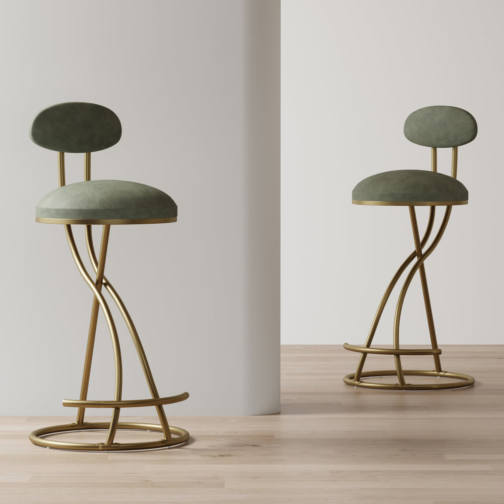 Cortez Bar Stool, Set of 2 (Green)