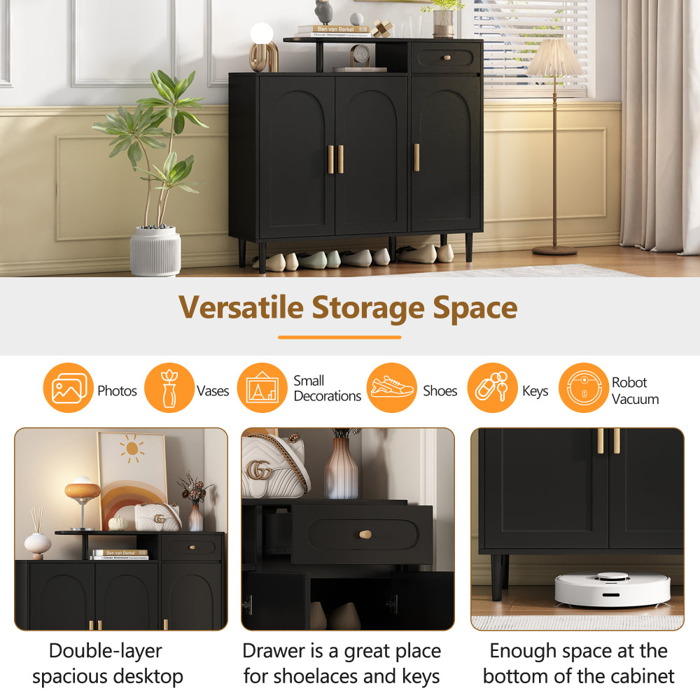 Brycen Shoe Cabinet (Black)