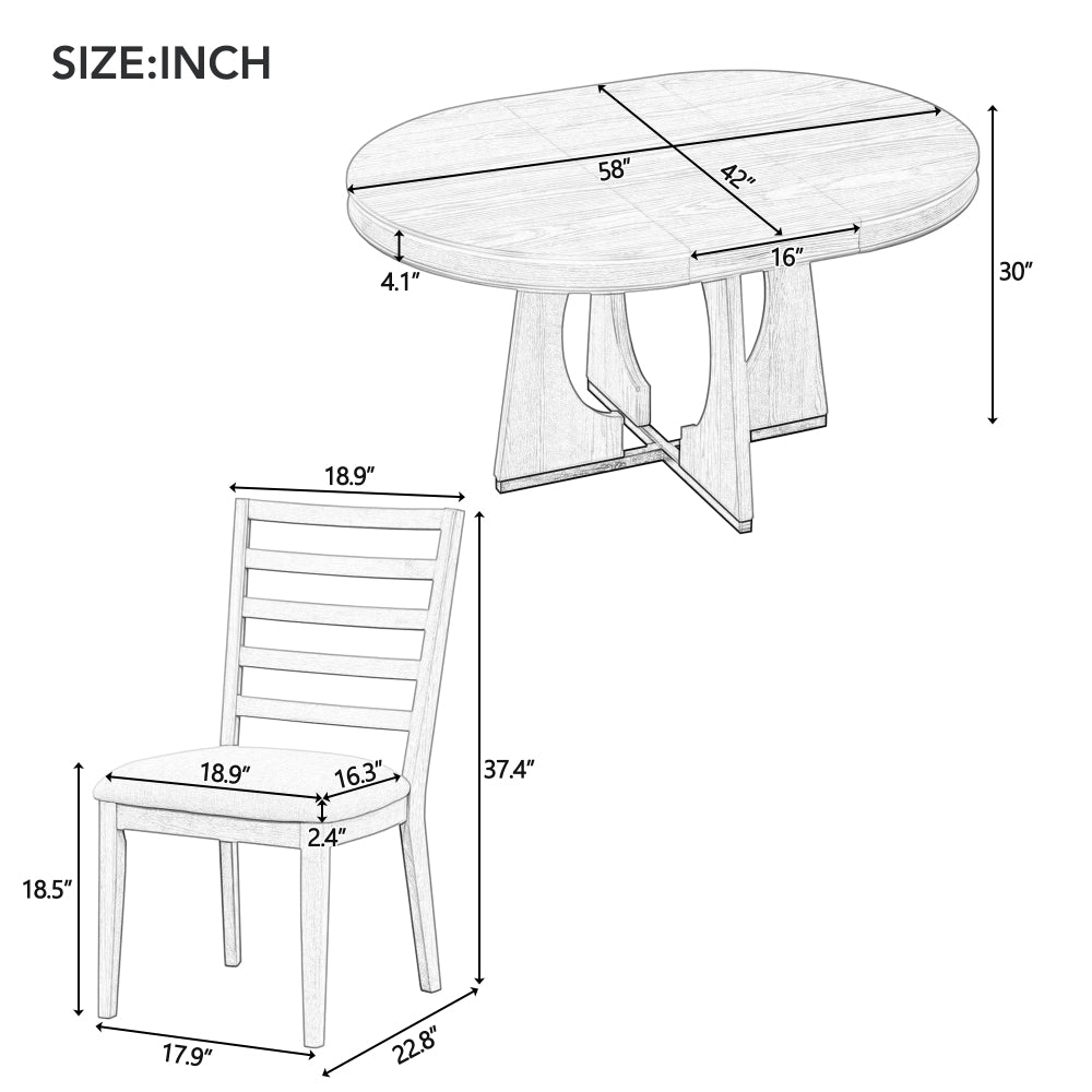 Vargas Dining Set, Set of 5