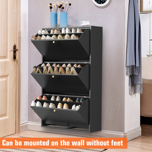 Merritt Shoe Cabinet (Black)