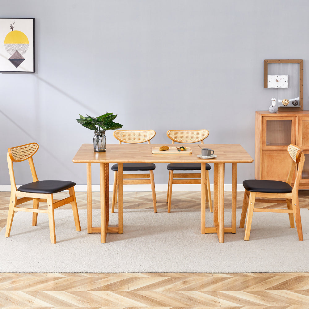 Estes Dining Set, Set of 5 (Natural)