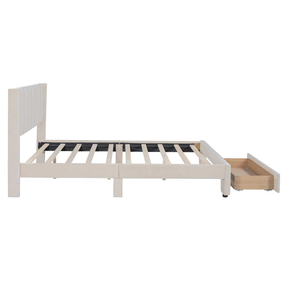Russo Bed, Queen (Beige)