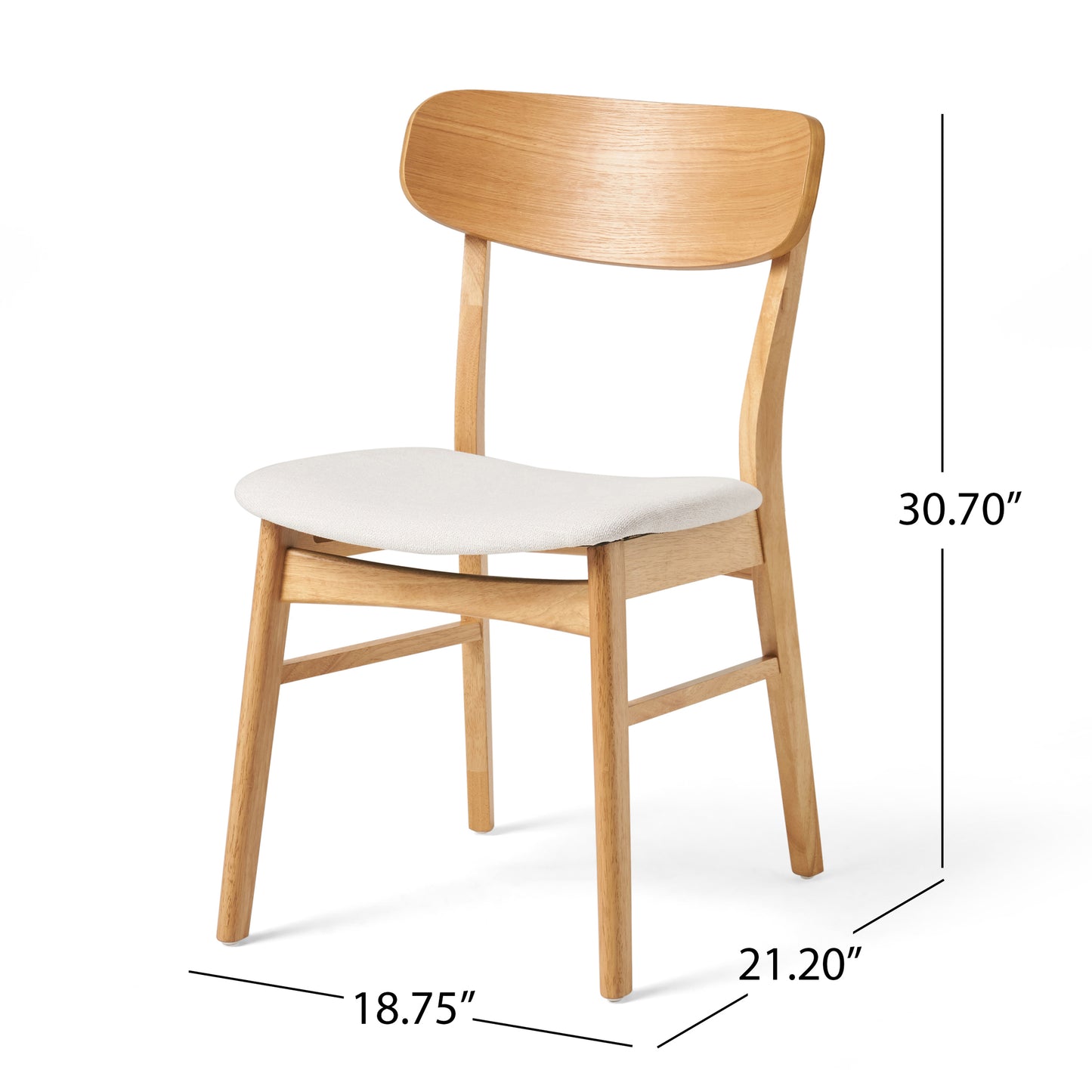 Eileen Dining Chair, Set of 2 (Beige)
