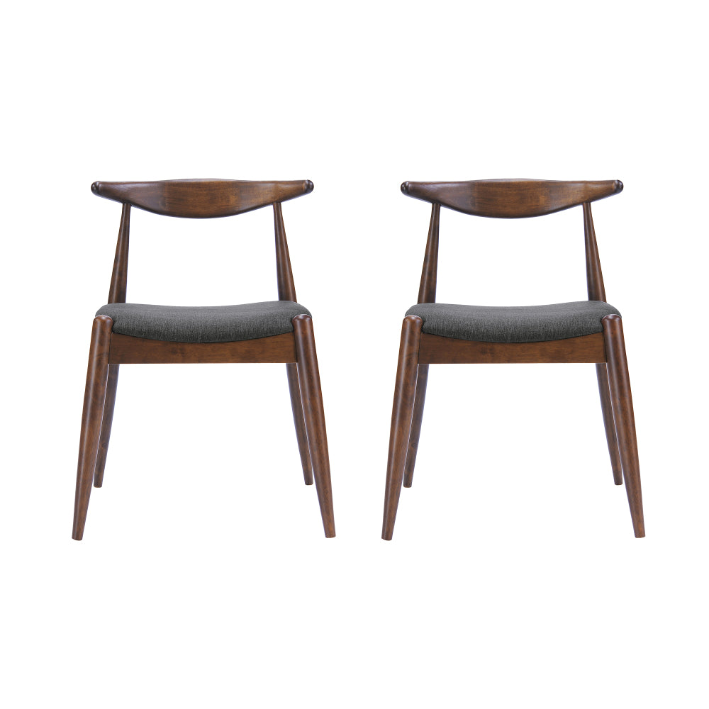 Lilliana Dining Chair, Set of 2 (Brown+Grey)