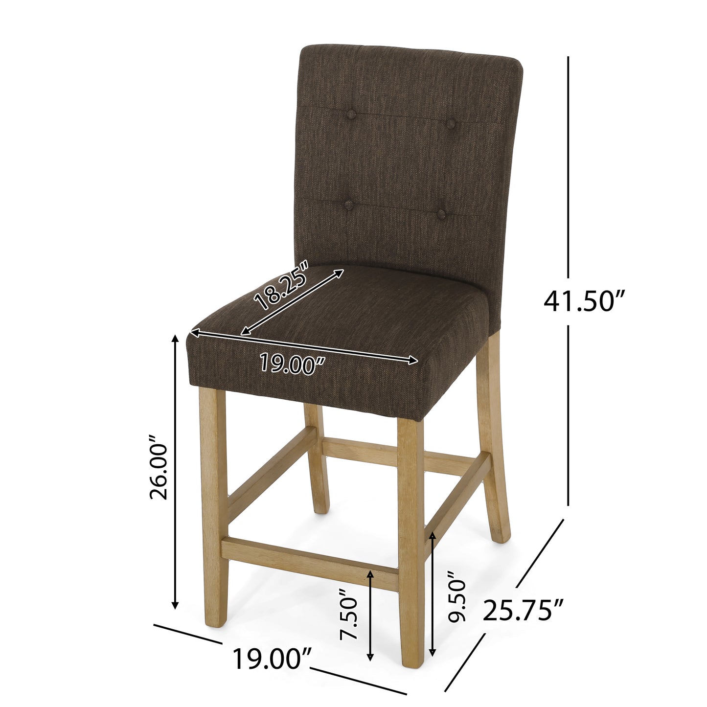 Hardin Dining Chair, Set of 2 (Brown)