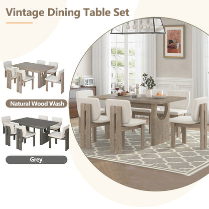 Pineda Dining Set, Set of 7 (Natural)
