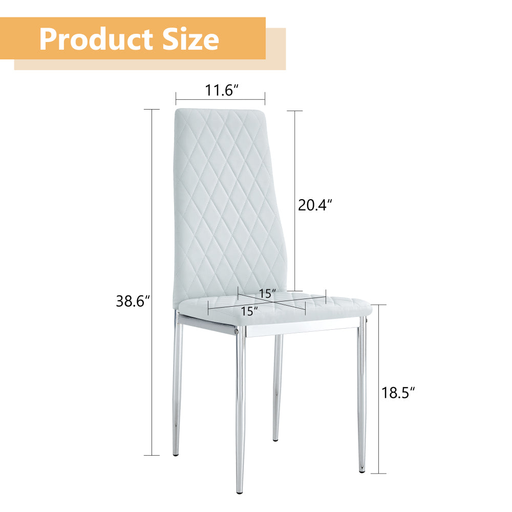 Gordon Dining Chair, Set of 4 (Light Gray)