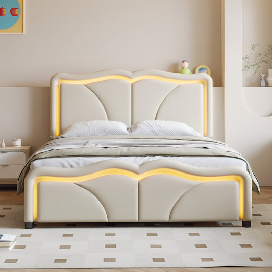 Rory Kids Bed, Full (Beige)