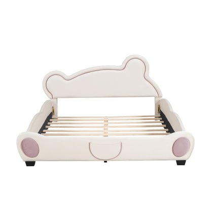 Lester Kids Bed, Queen (Beige)