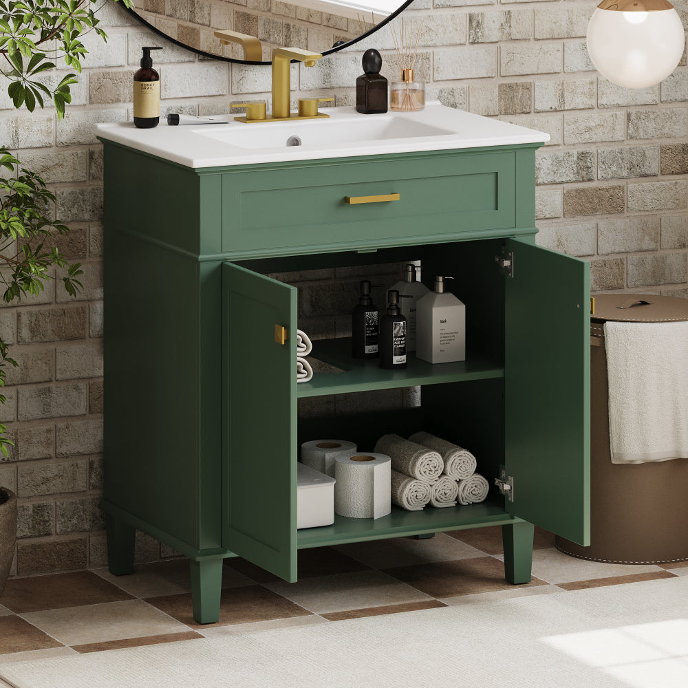 Gill Bathroom Vanity (Green)