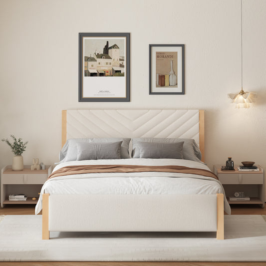 Hull Bed, Queen (Beige)