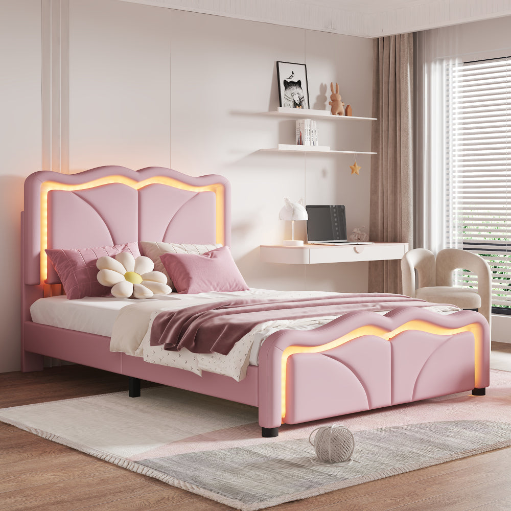 Rory Kids Bed, Twin (Pink)