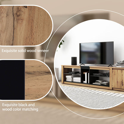 Miranda TV Stand (Natural + Black)