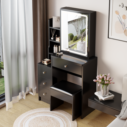 Davian Vanity Desk, Black