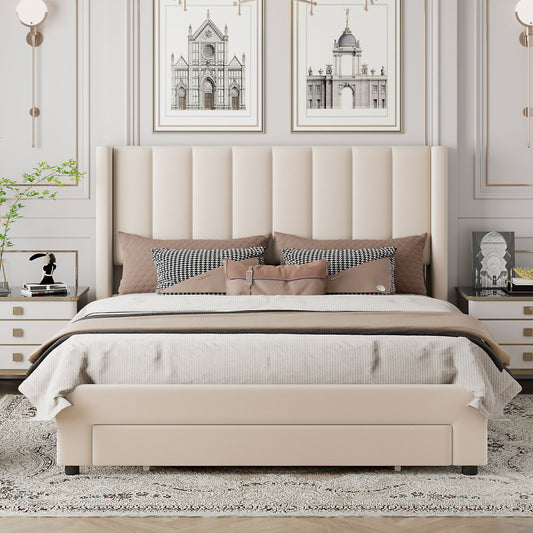 Russo Bed, Queen (Beige)