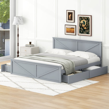 Castro Bed Frame, King (Grey)