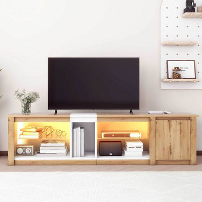 Miranda TV Stand (Natural + White)