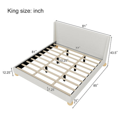 Charles Bed, King (Beige)