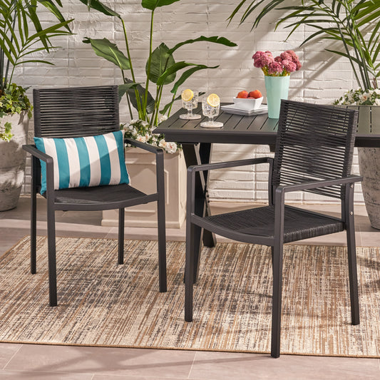 Odin Patio Chair, Set of 2 (Dark Gray)