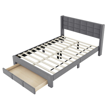 Guillermo Bed Frame, Queen (Grey)