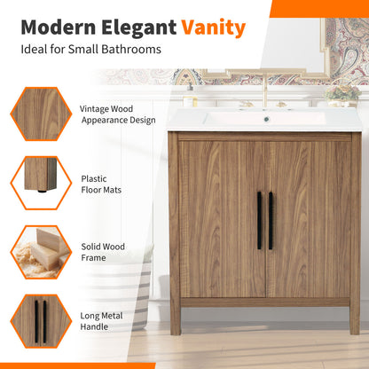 Fuentes Bathroom Vanity, Brown