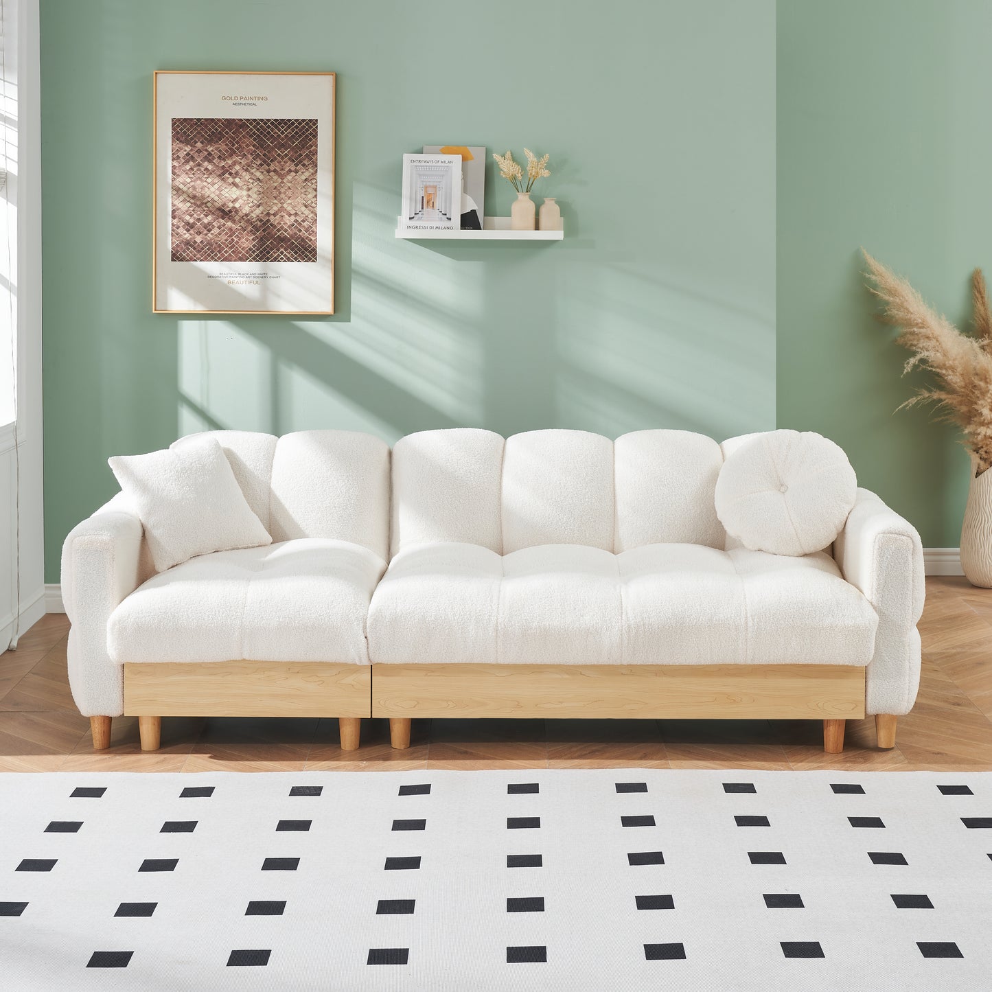 Cassidy Sofa Bed with Storage (White)