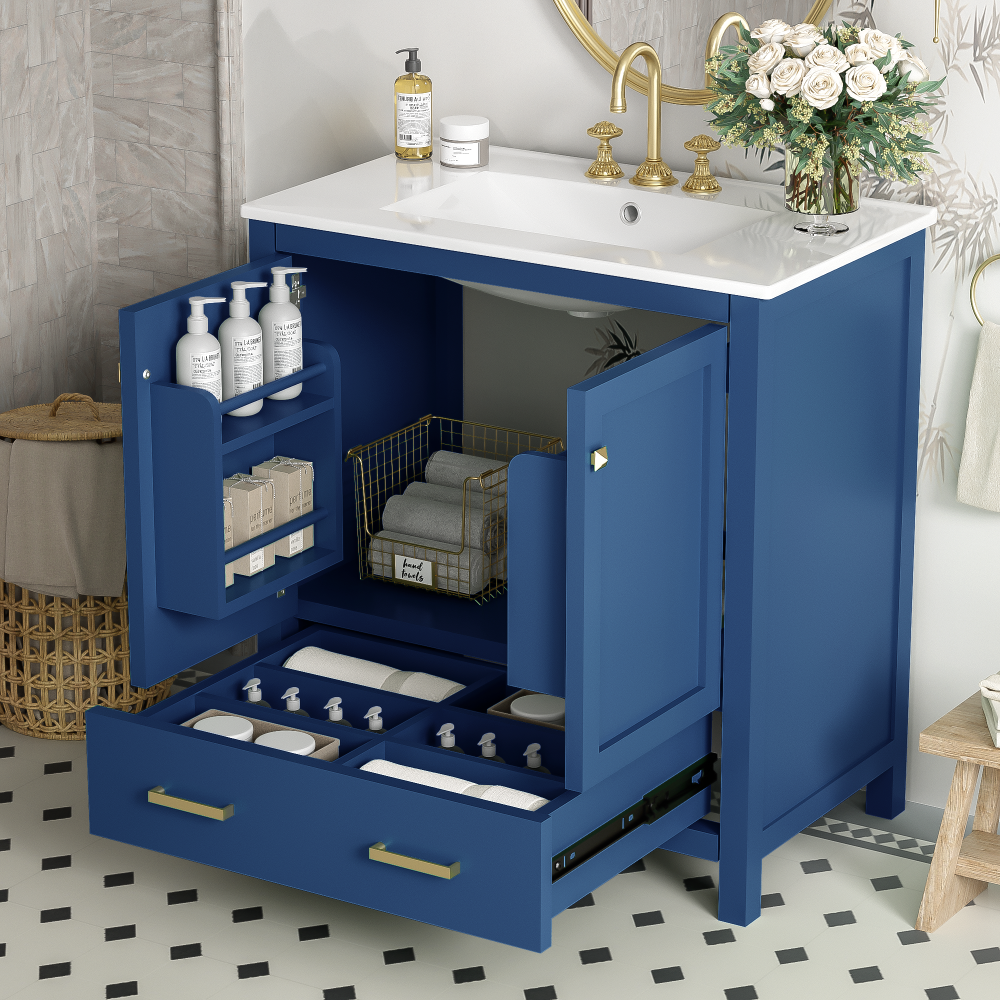 Bautista Bathroom Vanity, Blue