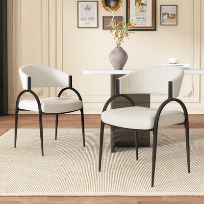 Melton Dining Chair, Set of 2 (Beige)