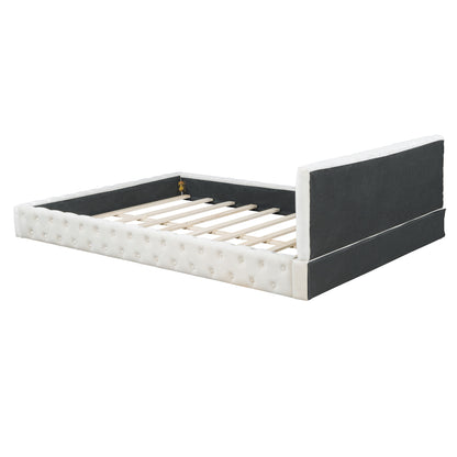 Sawyer Bed Frame, Queen (Beige)