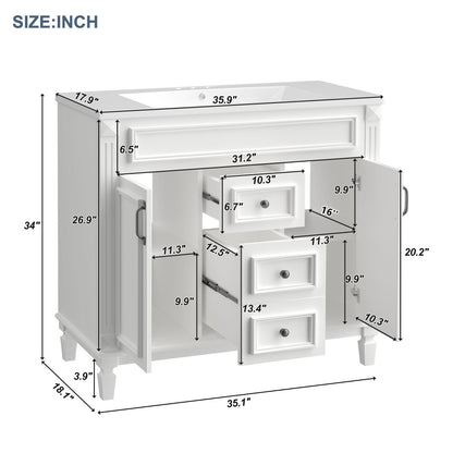 Becker Bathroom Vanity (White)