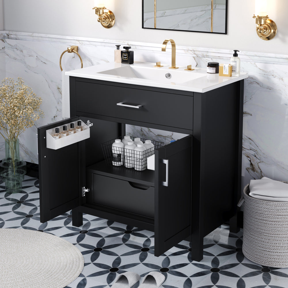 Goodman Bathroom Vanity, Black