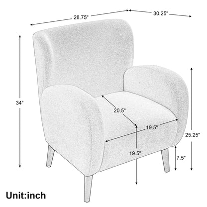 Ariya Lounge Chair, White