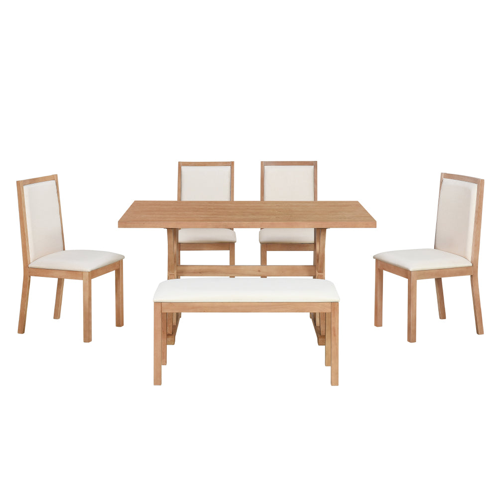 Valencia Dining Set, Set of 6 (Natural)