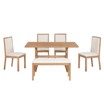 Valencia Dining Set, Set of 6 (Natural)