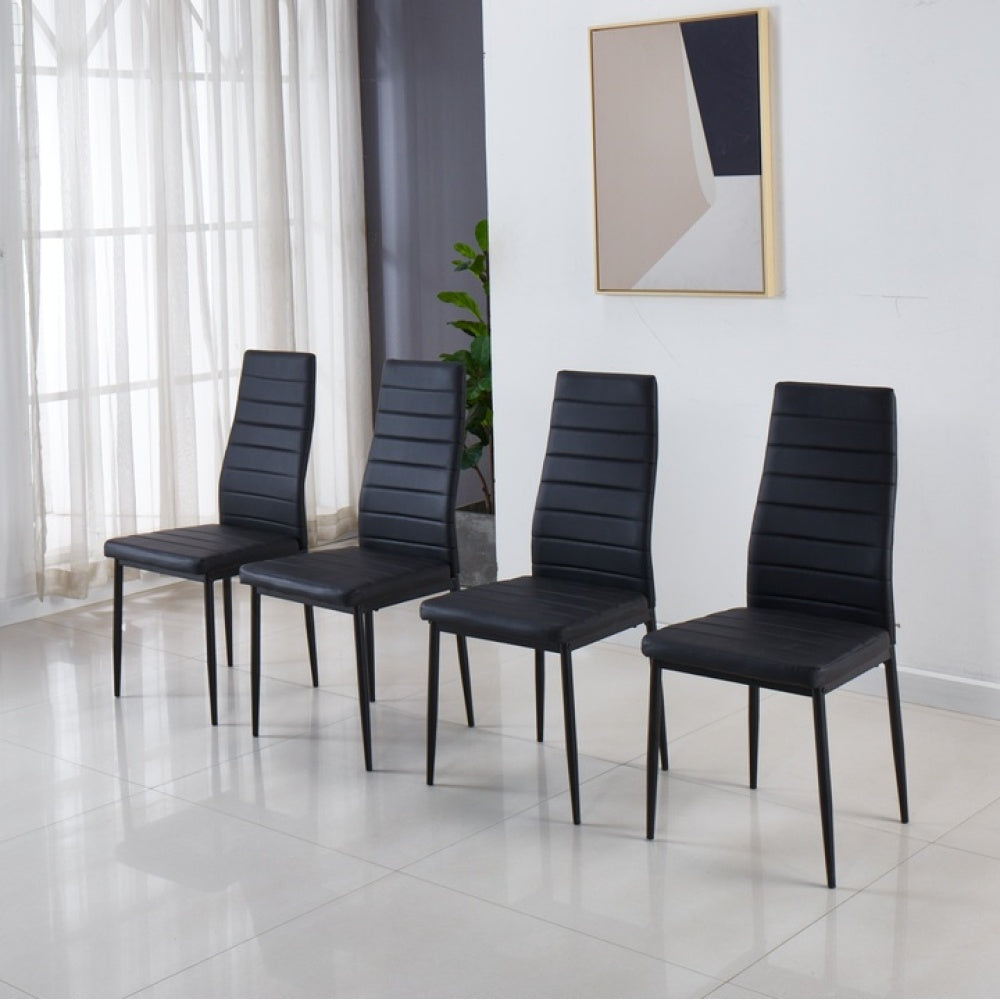 Eden Dining Chair, Set of 4 (Black)