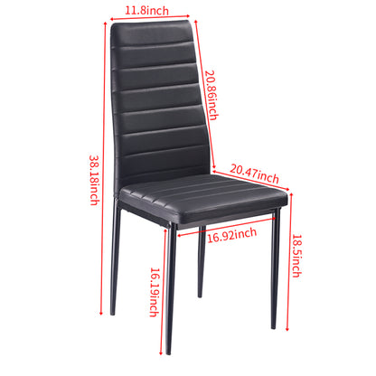 Eden Dining Chair, Set of 4 (Black)