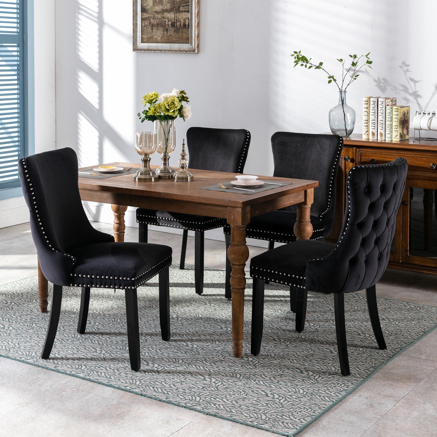 Corbin Dining Chair, Set of 2 (Black)