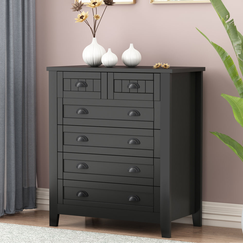 Kamryn Dresser, 6 Drawers (Black)