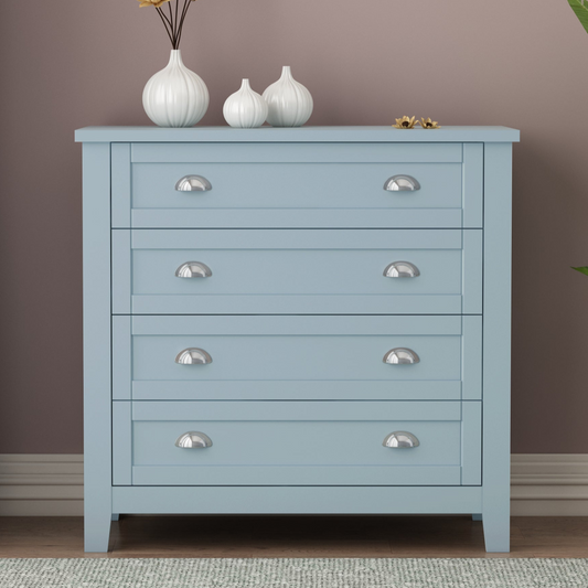 Kamryn Dresser, 4 Drawers (Grayish Blue)