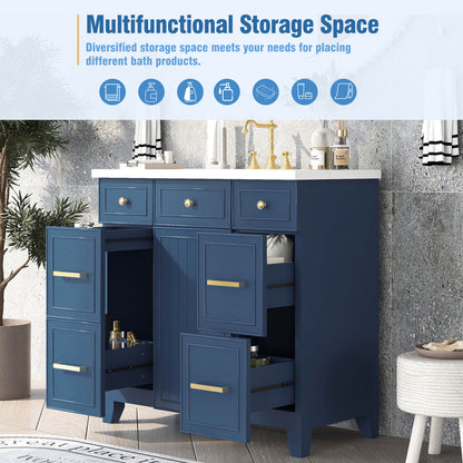 Middleton Bathroom Vanity, Blue