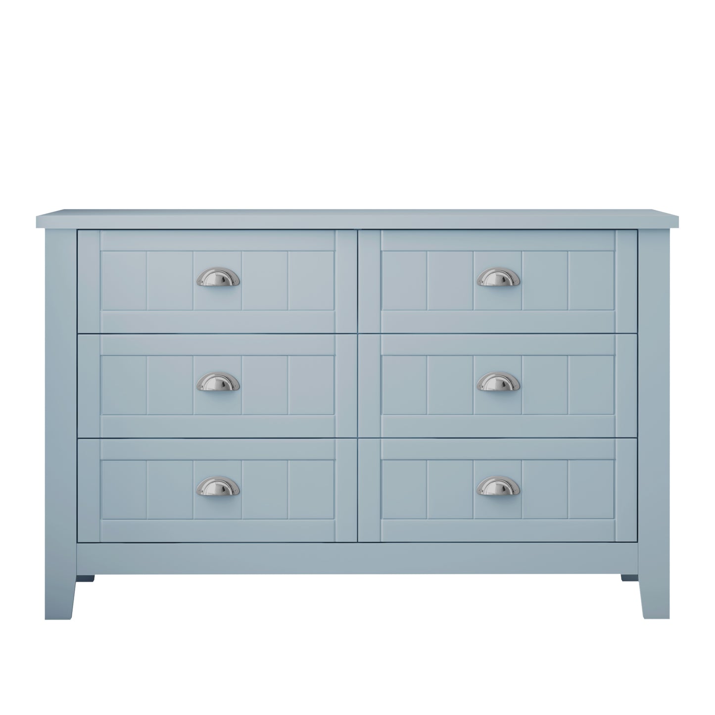 Kamryn Dresser, 6 Drawers (Grayish Blue)