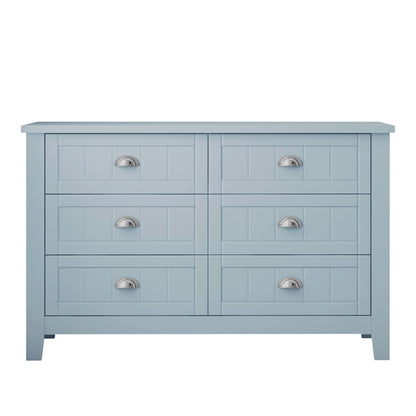 Kamryn Dresser, 6 Drawers (Grayish Blue)