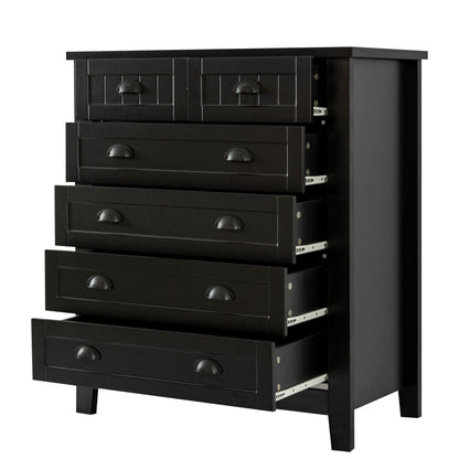 Kamryn Dresser, 6 Drawers (Black)