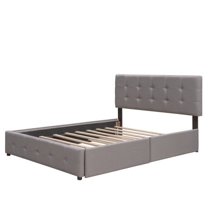 Kamden Bed Frame, Queen (Grey)